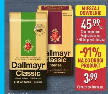 Kawa mielona Dallmayr Classic promocja w Aldi