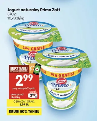 Jogurt naturalny Osm koło promocja w Delikatesy Centrum