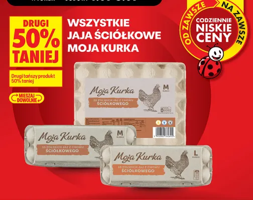 Jajka kurze ściółkowe Moja Kurka promocja w Biedronka