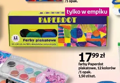 Farby Paperdot plakatowe promocja w Empik