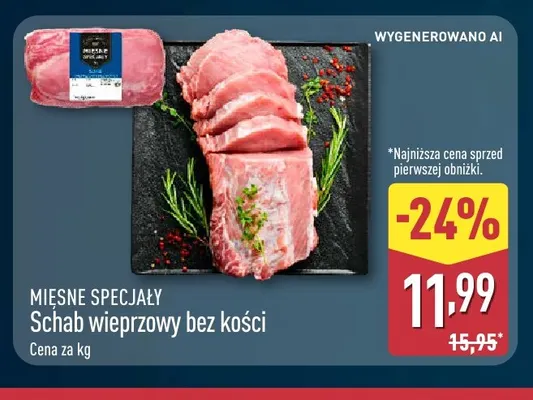 Schab wieprzowy bez kości Mięsne Specjały promocja w Aldi