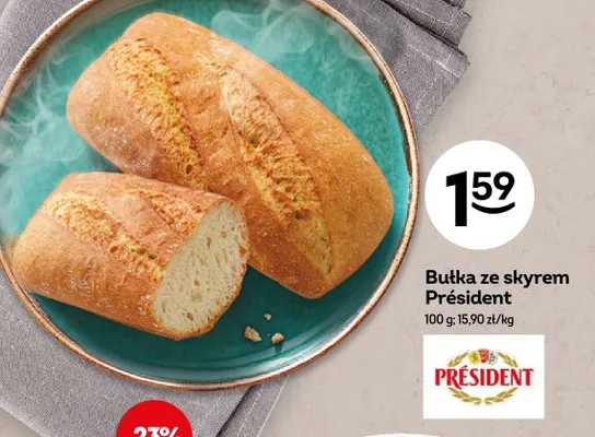 Bułka ze skyrem Président promocja w Żabka