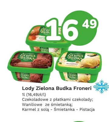 Lody Zielona Budka Froneri Czekoladowe z płatkami czekolady promocja w Limonka
