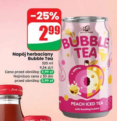 Napój herbaciany Bubble Tea promocja w Dino
