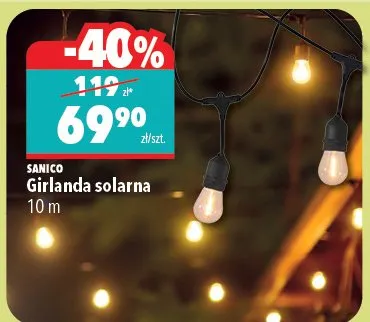 Girlanda solarna 10m promocja w Biedronka Home