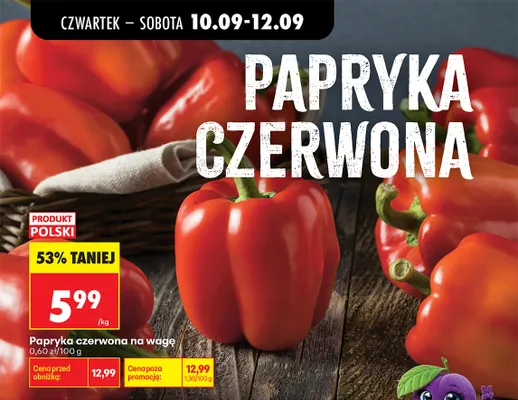 Papryka czerwona promocja w Biedronka