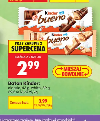 Baton Kinder Bueno classic promocja w Biedronka