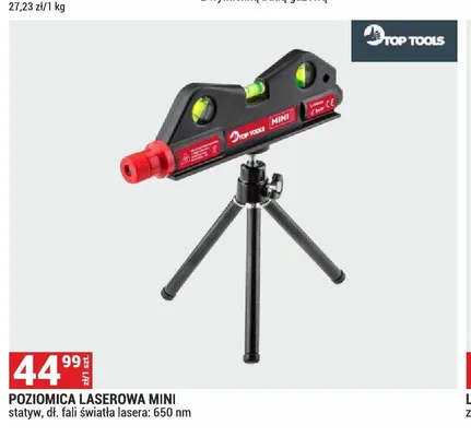 Poziomica laserowa mini Top Tools promocja w Merkury Market