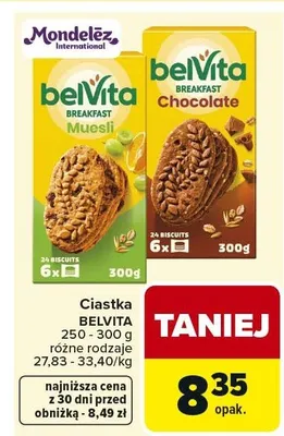 Płatki śniadaniowe BELVITA różne rodzaje 250-300 g promocja w Carrefour Market