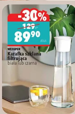 Karafka szklana filtrująca WESSPER czarna promocja w Biedronka