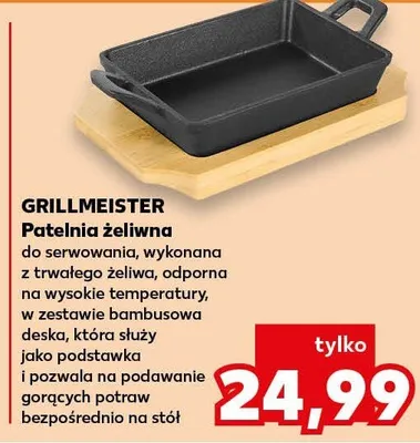Patelnia żeliwna do serwowania Grillmeister promocja w Kaufland