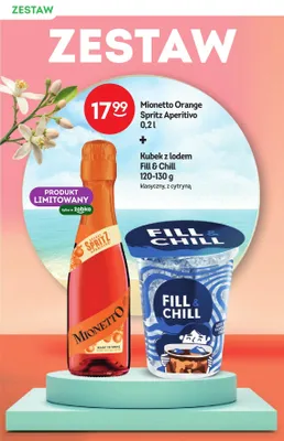 Zestaw Mionetto Orange Spritz Aperitivo + Kubek z lodem Fill & Chill z cytryną promocja w Żabka