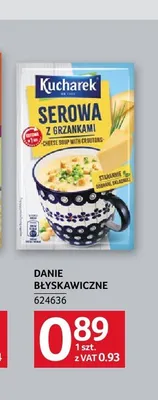 Danie błyskawiczne serowa z grzankami Kucharek promocja w Selgros
