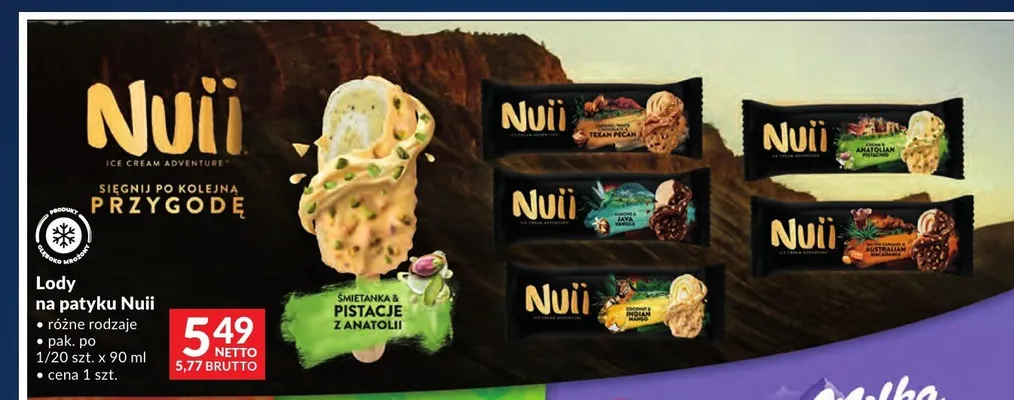 Lody na patyku Nuii Salted Caramel & Texan Pecan promocja w Makro