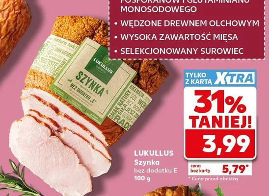 Szynka LUKULLUS bez dodatku E promocja w Kaufland