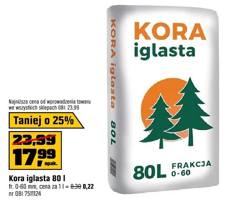 Kora iglasta frakcja 0-60 promocja w OBI