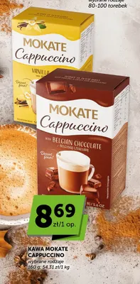 Kawa rozpuszczalna Mokate Cappuccino z belgijską czekoladą promocja w ABC