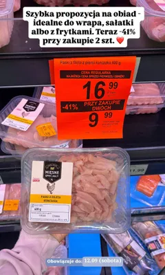 Paski z fileta kurczaka Mięsne Specjały promocja w Aldi