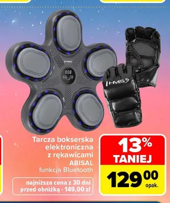 Tarcza bokserska elektroniczna z rękawicami Abisal promocja w Carrefour