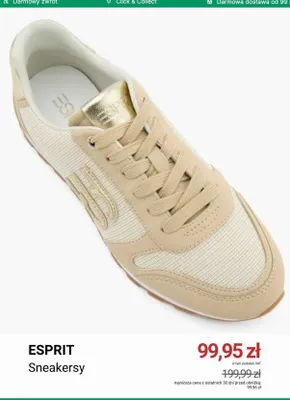 Sneakersy Esprit promocja w Deichmann