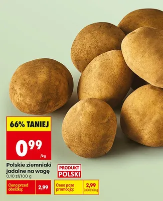 Ziemniaki jadalne na wagę promocja w Biedronka