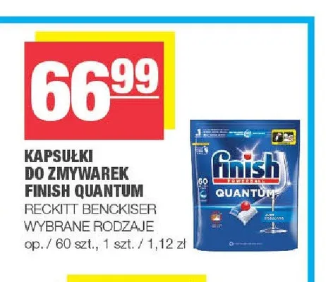 Kapsułki do zmywarek Finish Quantum promocja w SPAR