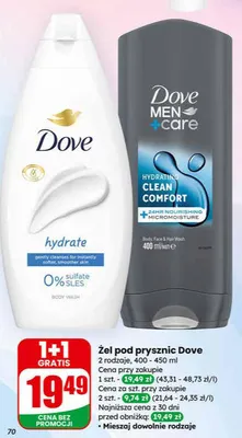Żel pod prysznic Dove promocja w Dino