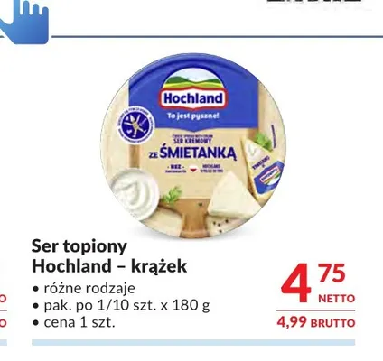 Ser topiony krążek Hochland promocja w Makro