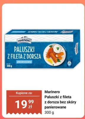 Paluszki z fileta z dorsza bez skóry panierowane Marinero promocja w Biedronka