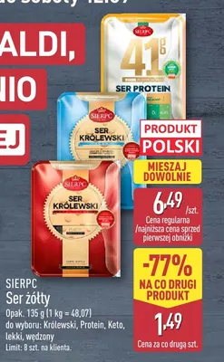 Ser żółty w plastrach Keto Sierpc promocja w Aldi