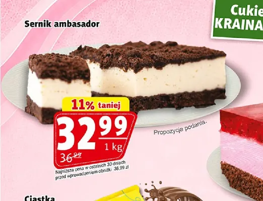 Sernik ambasador Kraina Ciast promocja w Prim Market