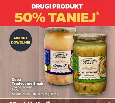 Zupa Tradycyjny Smak różne rodzaje promocja w Netto