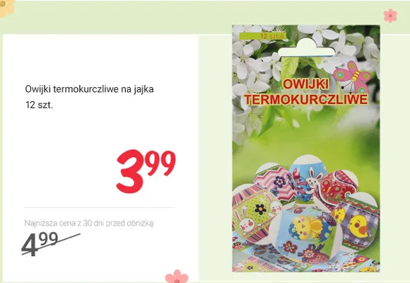 Owijki termokurczliwe na jajka promocja w Rossmann