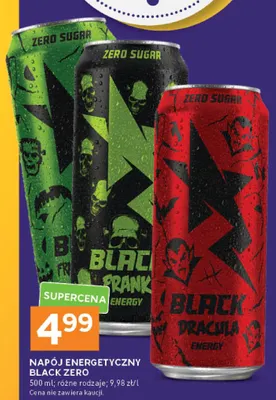 Napój energetyczny Black Zero promocja w Stokrotka