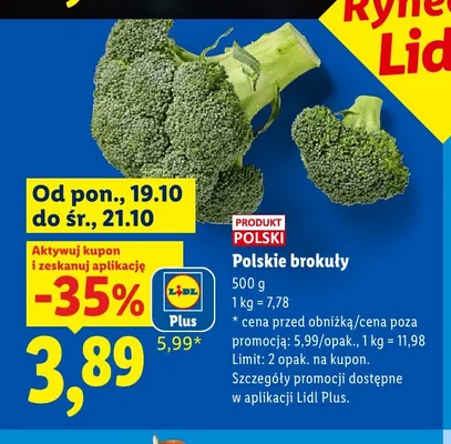 Brokuły polskie promocja w Lidl