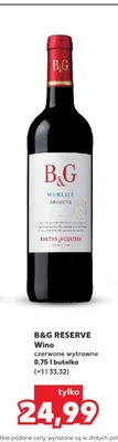 Wino czerwone wytrawne B&G Reserve promocja w Kaufland