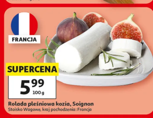 Rolada pleśniowa kozia Soignon promocja w Auchan