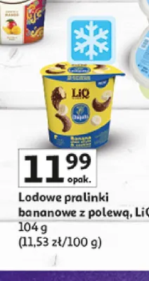 Lodowe pralinki bananowe z polewą LiQ promocja w Auchan