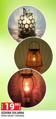 Ozdoba solarna różne wzory i rozmiary promocja w Merkury Market