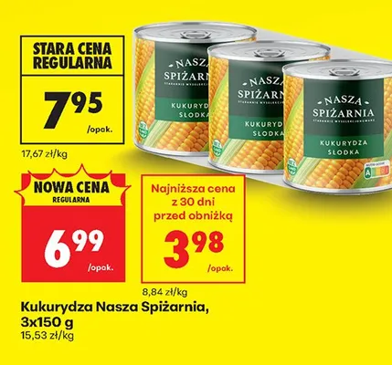 Kukurydza Nasza Spiżarnia 3-pak promocja w Biedronka