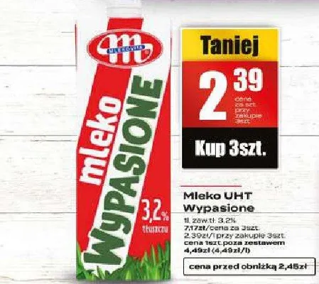 Mleko wypasione promocja w Supeco