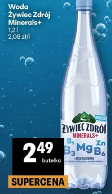Woda Minerals+ promocja w Delikatesy Centrum