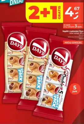 Rogaliki z nadzieniem kakaowym 7Days Family Pack 5-pak promocja w Dealz