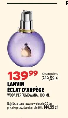 Woda perfumowana Lanvin Éclat d'Arpège promocja w Drogerie Natura