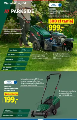 Kosiarka elektryczna do trawy Parkside 1300W promocja w Lidl