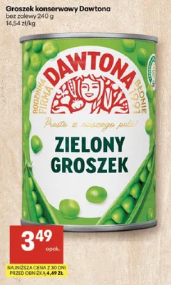 Groszek zielony bez zalewy promocja w Delikatesy Centrum