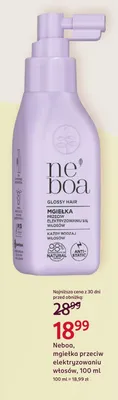 Mgiełka przeciw elektryzowaniu się włosów Neboa Glossy Hair promocja w Rossmann