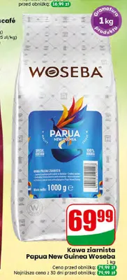Kawa ziarnista Papua New Guinea Woseba promocja w Dino