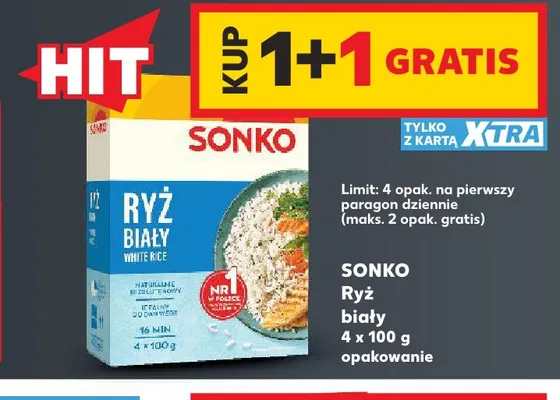 Ryż biały Sonko 4-pak promocja w Kaufland