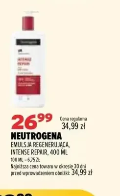Emulsja regenerująca Intense Repair Neutrogena promocja w Drogerie Natura